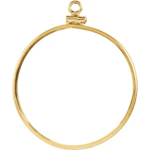 14k Yellow Gold South African Krugerrand/American Eagle Coin Frame