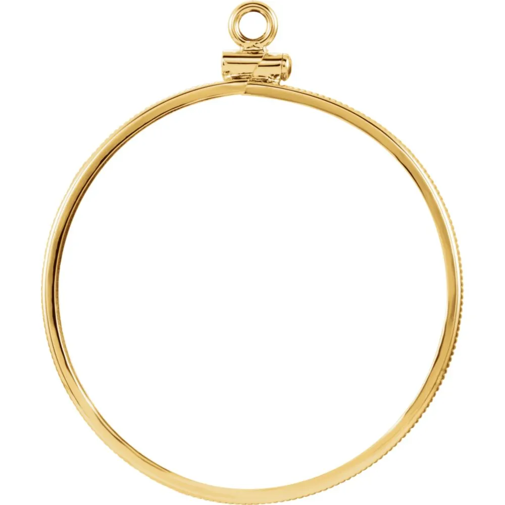 14k Yellow Gold South African Krugerrand/American Eagle Coin Frame
