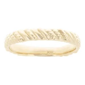 14k Yellow White or Rose Gold Twist Pattern Ring