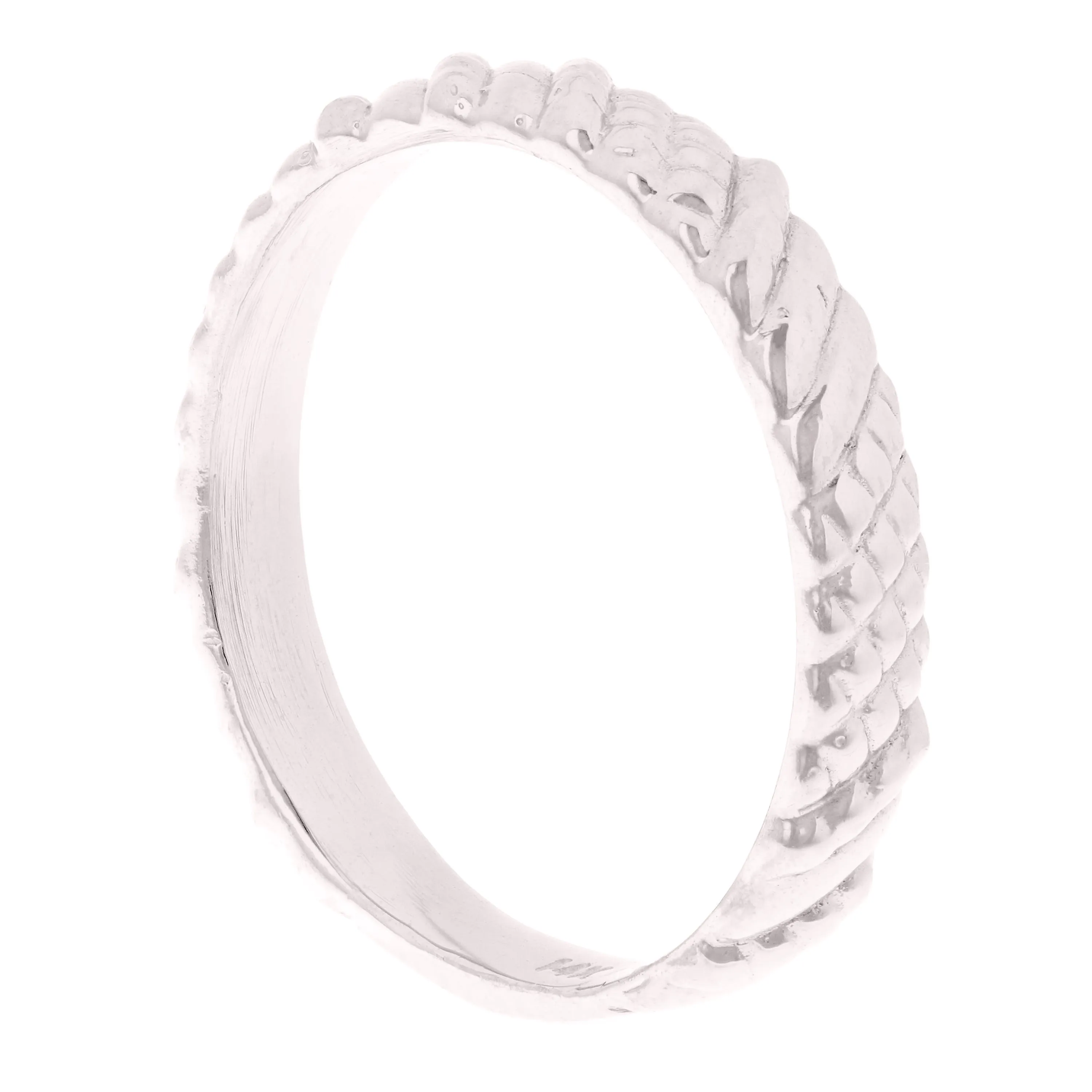 14k Yellow White or Rose Gold Twist Pattern Ring