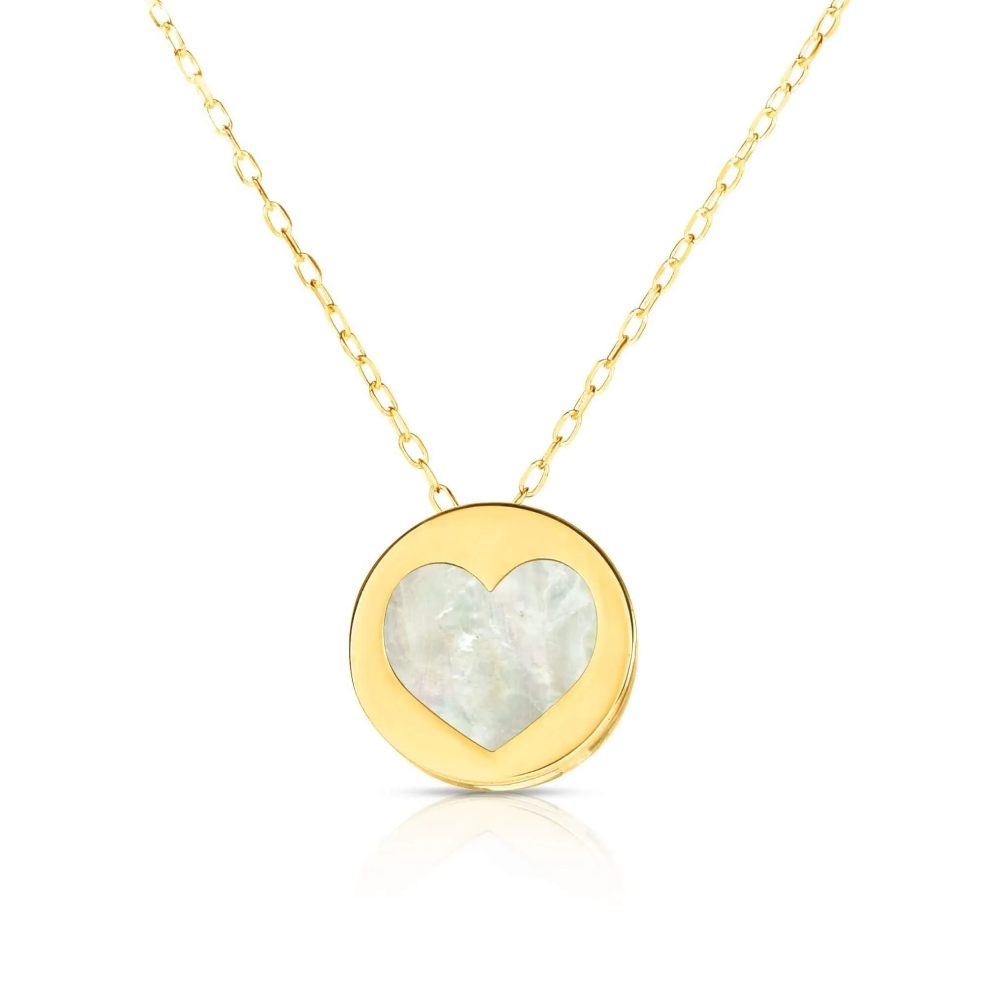 14kt Gold 16 inches Yellow Finish Chain:0.8mm Center Round Pendant:11mm Shiny Fancy Necklace with 1 inches Extender Spring Ring Clasp