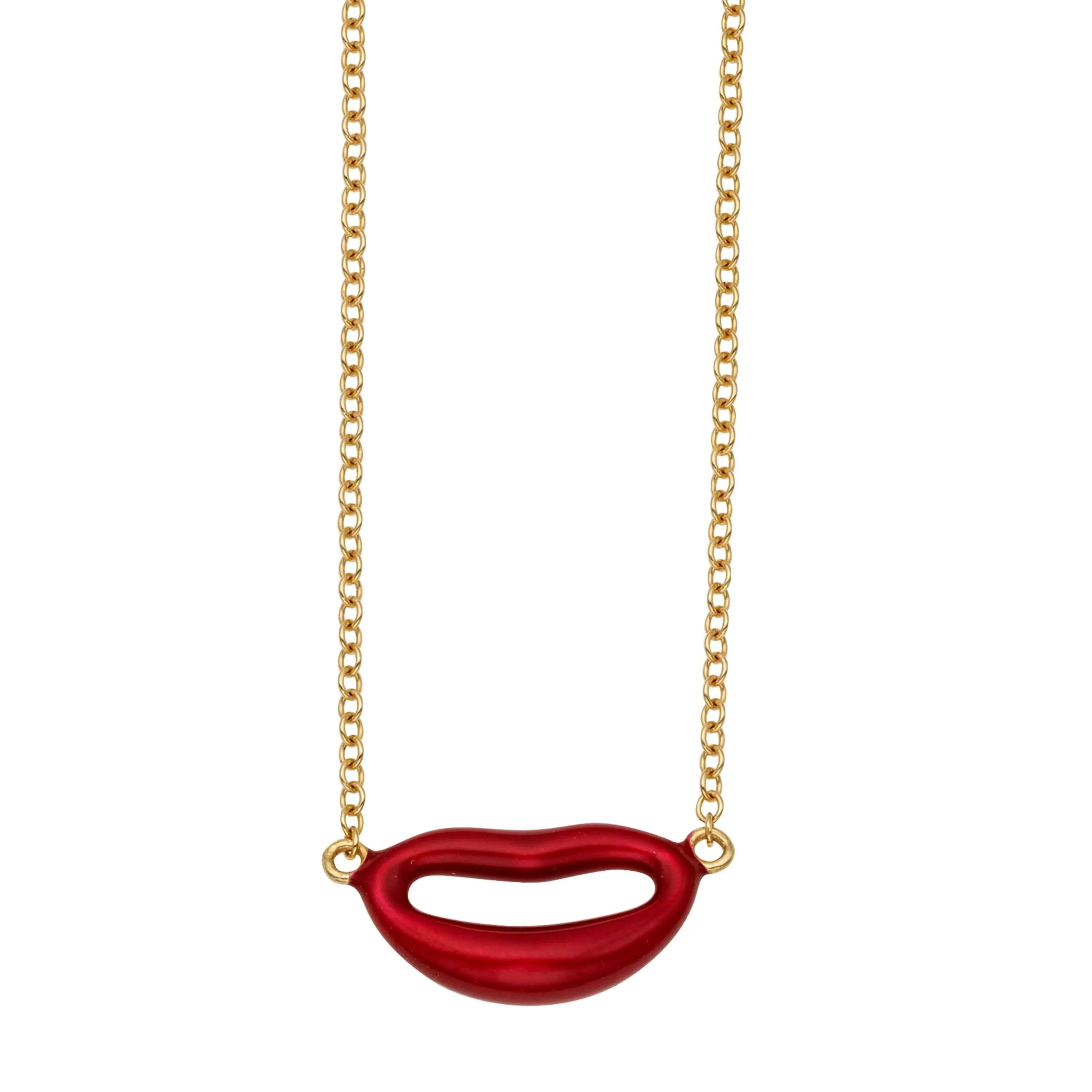 14kt Gold 18 inches Yellow Finish 8.3x19mm(CE) 1.3mm(Ch) Polished Extendable Lips Necklace with Lobster Clasp