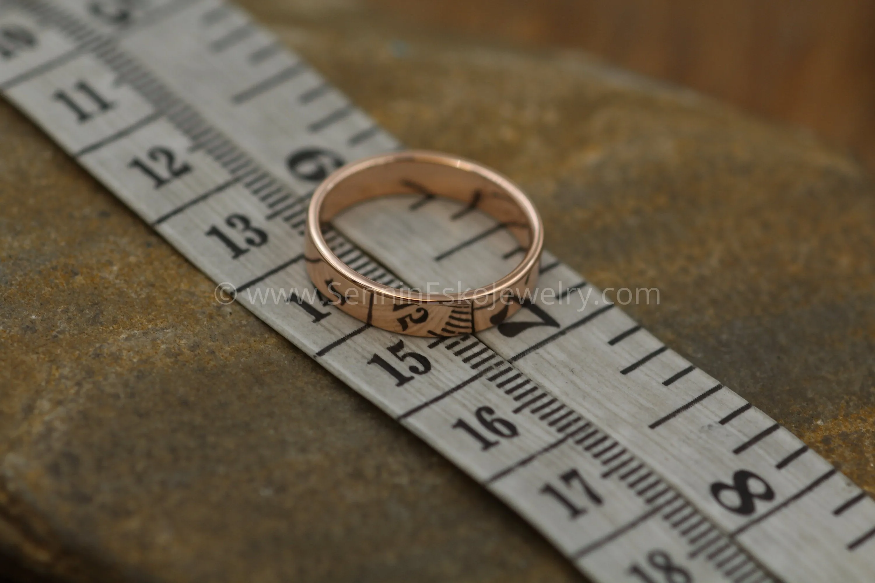 14kt Rose Gold 4x1.2mm Flat Band - Glossy Finish