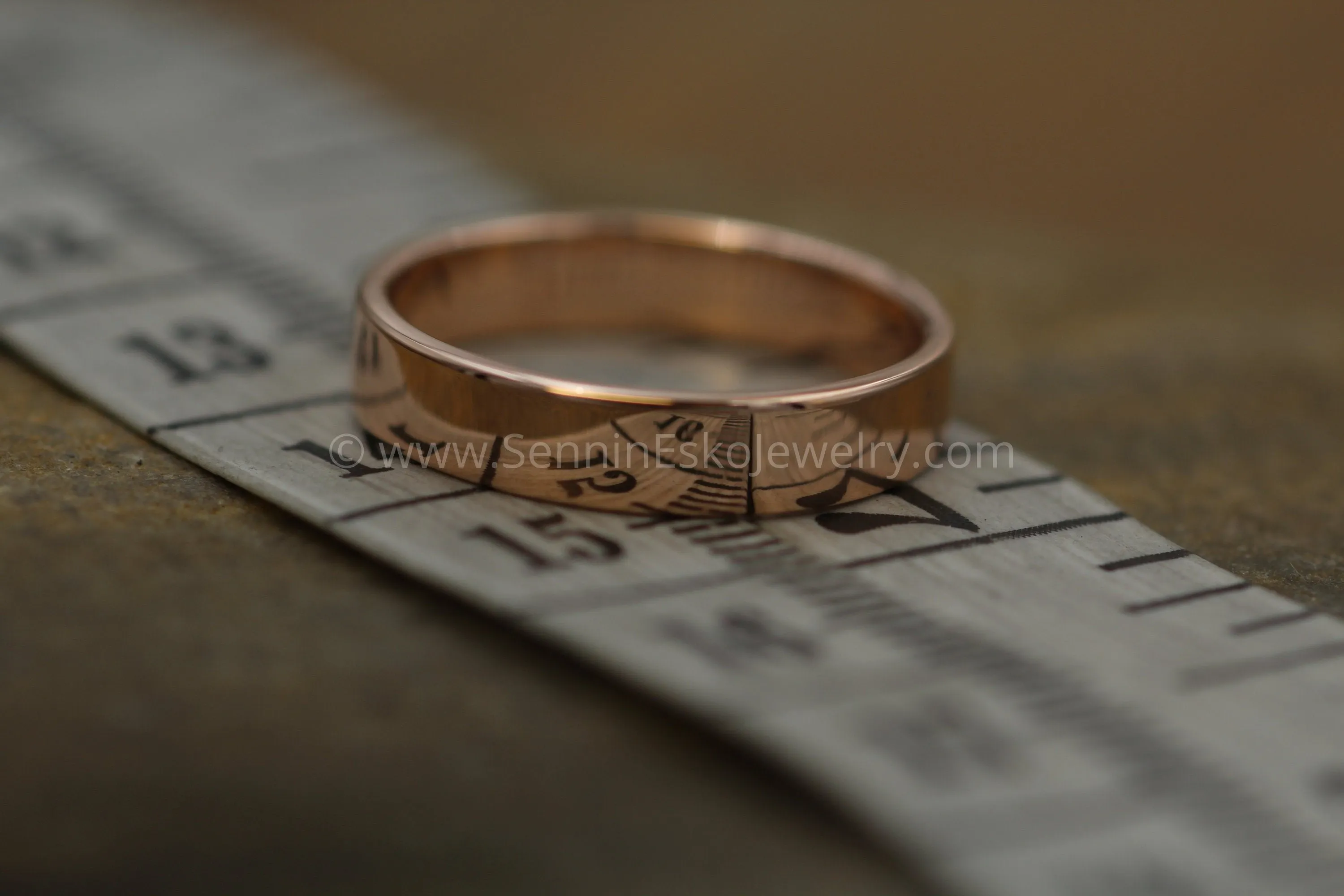 14kt Rose Gold 4x1.2mm Flat Band - Glossy Finish