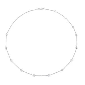 14kt White Gold Diamonds by the Yard Necklace - 1.02TCW