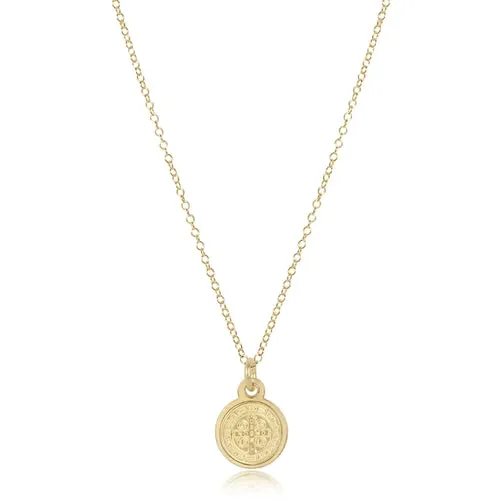 16" Necklace Gold - Blessing Small Gold DIsc