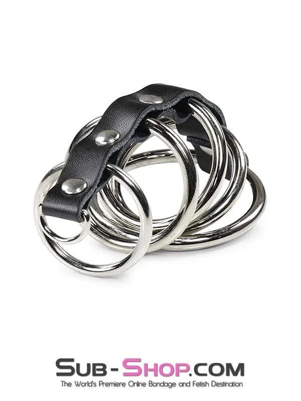 1878DL      5 Rings Gates of Hell Cock & Ball Bondage Set