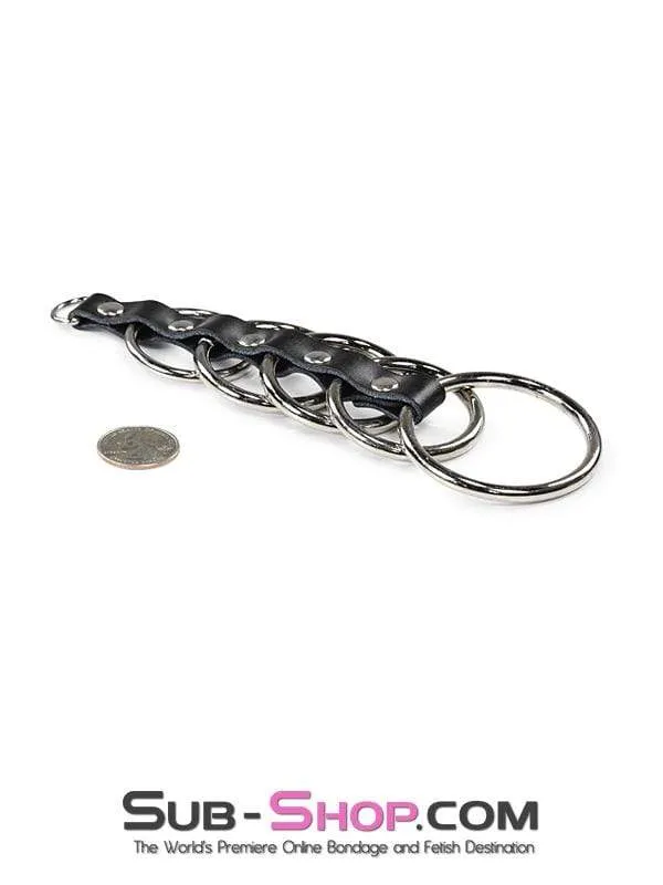 1878DL      5 Rings Gates of Hell Cock & Ball Bondage Set
