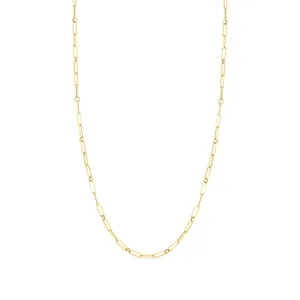 18K FINE PAPERCLIP LINK CHAIN - 22″