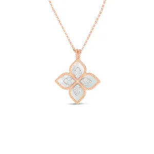 18K Princess Flower Mother-Of-Pearl & Diamond Pendant 8882784Ahchx