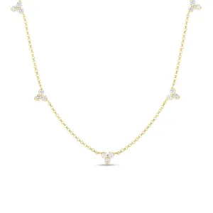 18K SEVEN STATION DIAMOND NECKLACE