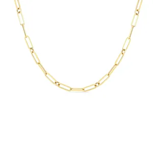 18K YELLOW GOLD PAPERCLIP CHAIN