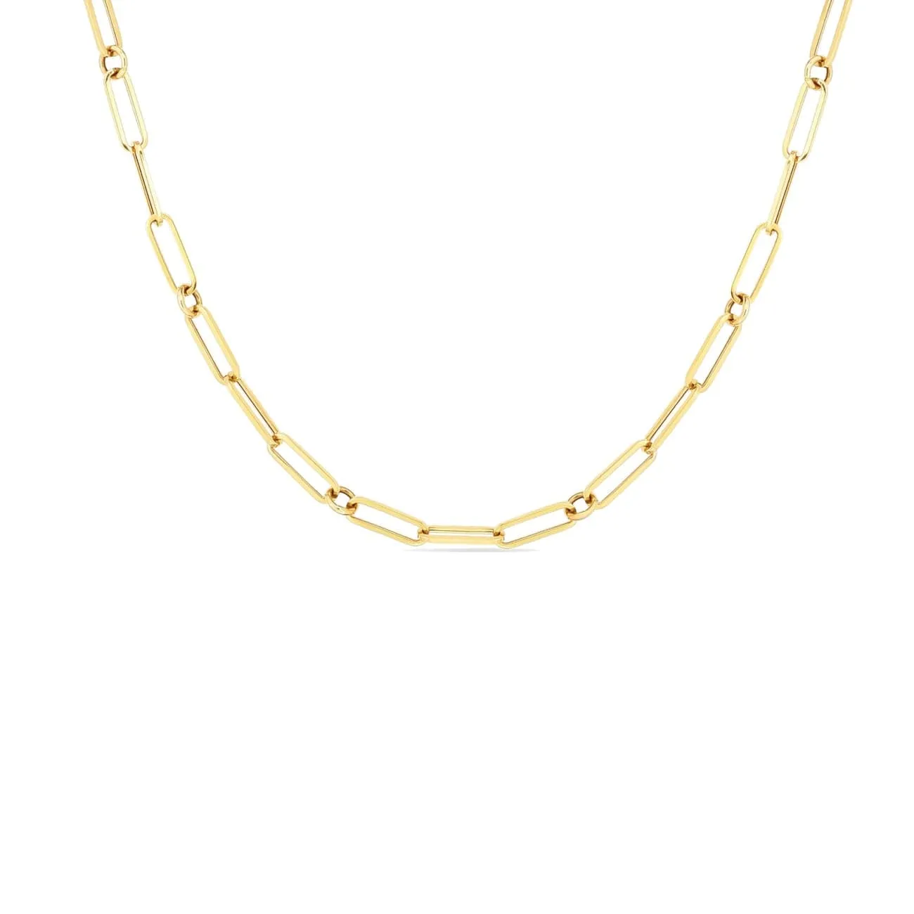 18K YELLOW GOLD PAPERCLIP CHAIN