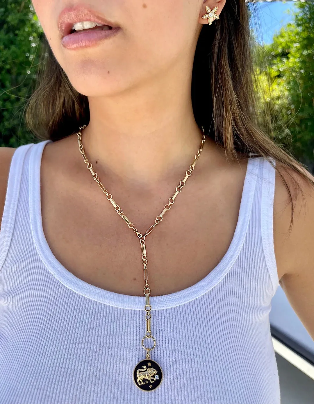 18" Rosette Chain - Yellow Gold