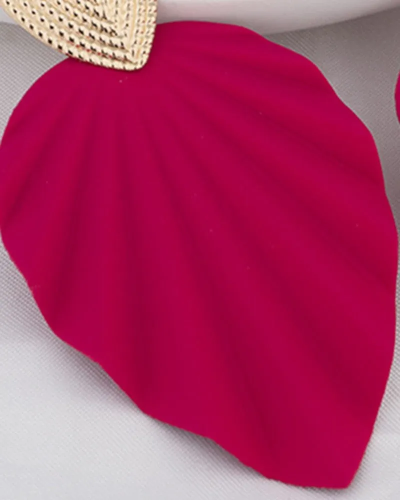 1Pair Vintage Leaf Shape Geometric Earrings