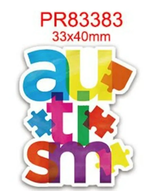 1" Autism Awareness Ribbon - DIY Printed Grosgrain Craft Material - Cartoon Pattern
