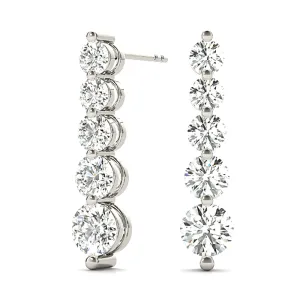 2.00 ctw Diamond Drop Earrings Journey Style
