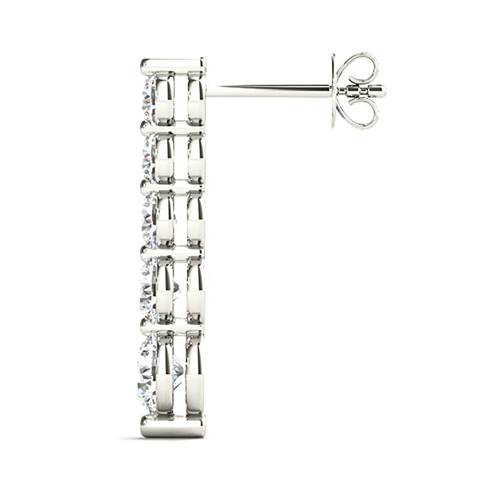 2.00 ctw Diamond Drop Earrings Journey Style