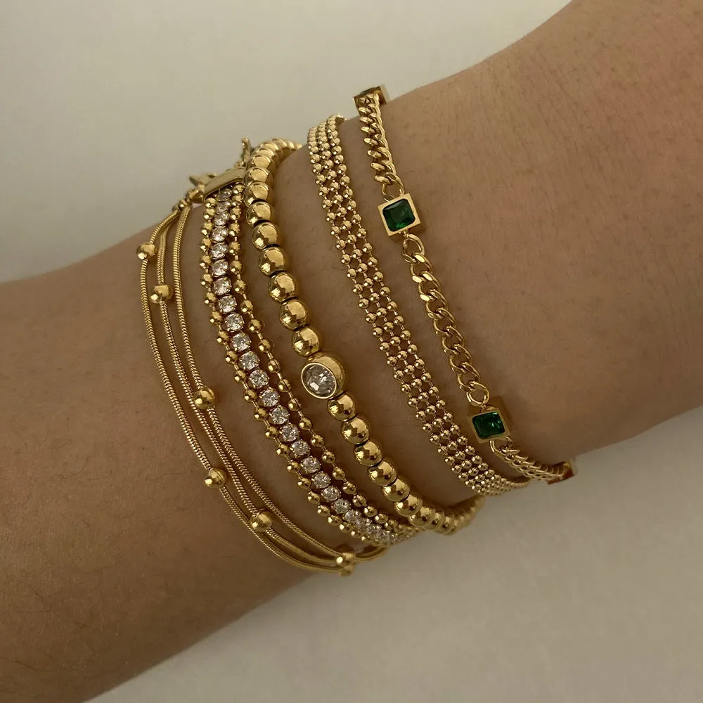304 Stainless Steel 16K Gold Plated White Gold Plated Gold Plated Bracelet