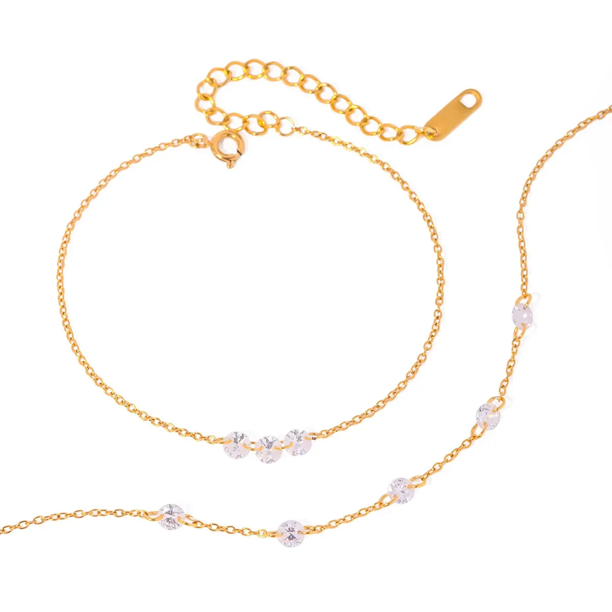 304 Stainless Steel 18K Gold Plated IG Style Simple Style Classic Style Plating Solid Color Bracelet