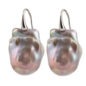 306-03-S | WILD PEARL DROP EARRINGS (CHAMPAGNE ON SILVER)