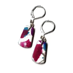 3/8" by 5/8" Triangle Dangle Earring - Confetti