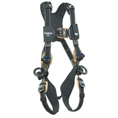 3M™ ExoFit NEX Arc Flash Harness w/PVC Coated Aluminum D-Rings, Back&Side D-Rings, S, 1103070