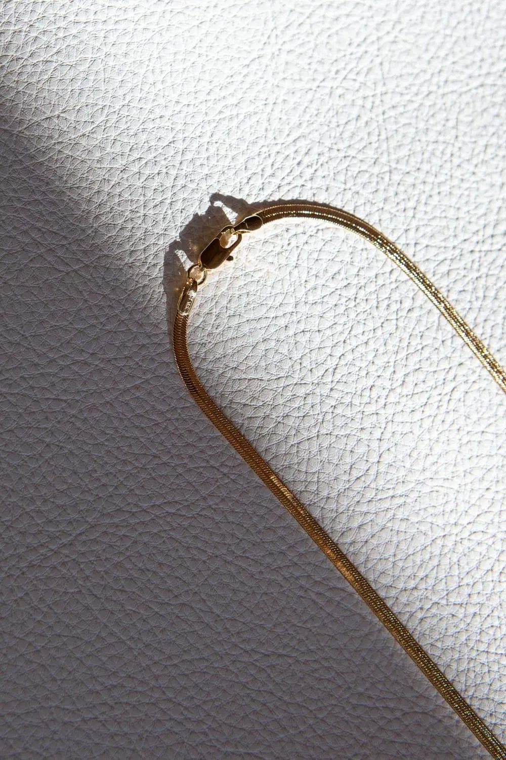 3mm Gold Filled Herringbone Chain Necklace