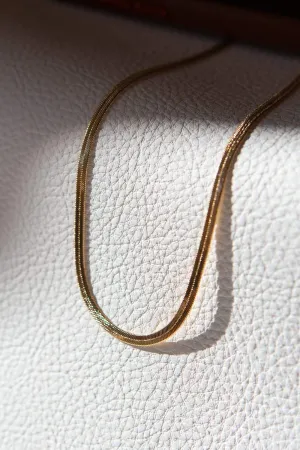 3mm Gold Filled Herringbone Chain Necklace