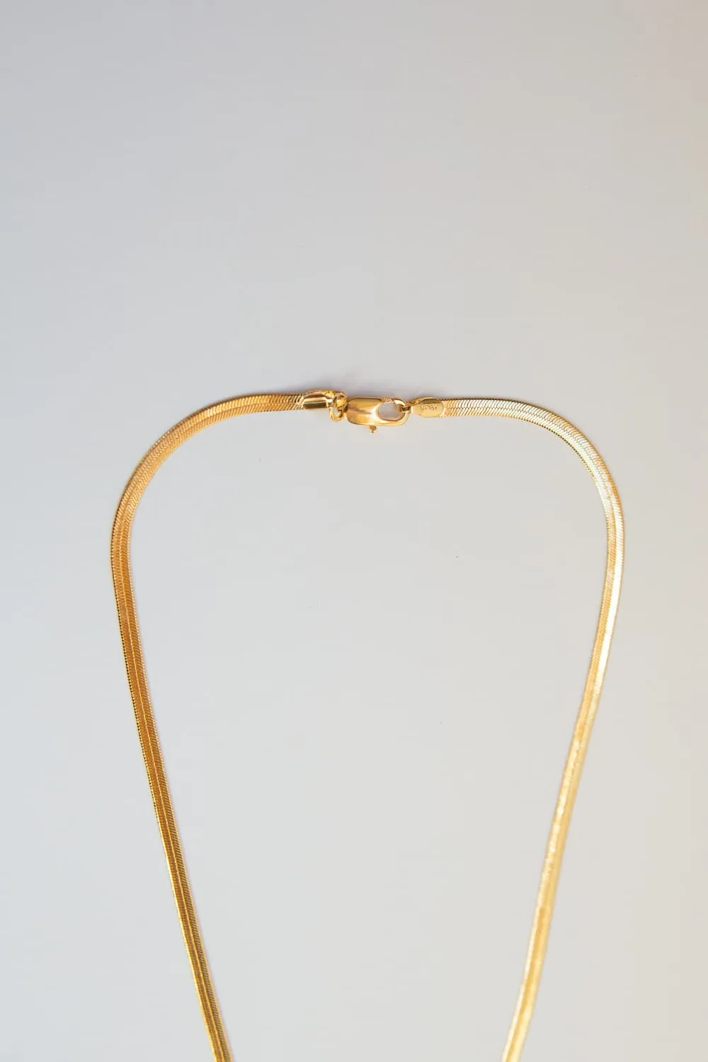 3mm Gold Filled Herringbone Chain Necklace
