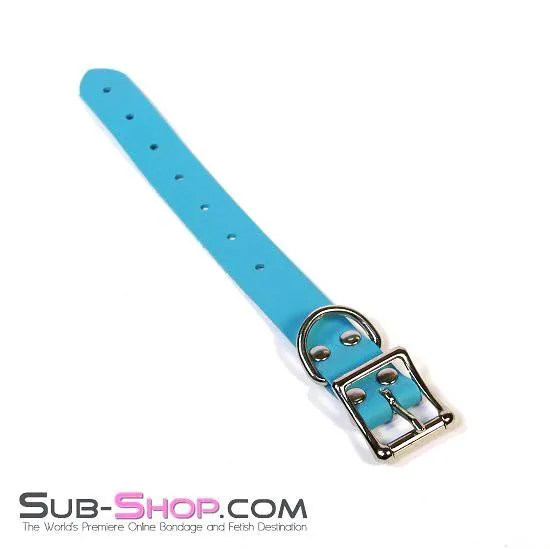 5702A      Buckling Bondage Straps, Diamond Blue Leather - 5 Sizes!