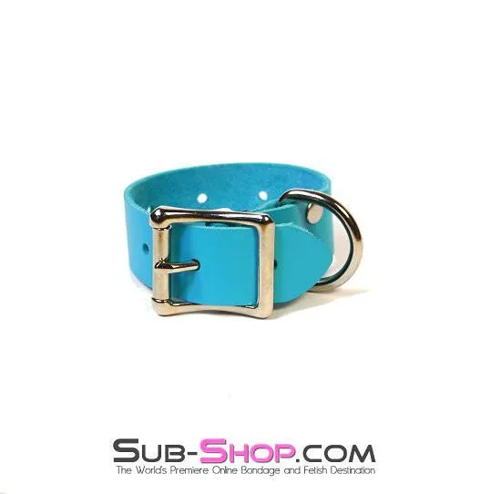 5702A      Buckling Bondage Straps, Diamond Blue Leather - 5 Sizes!