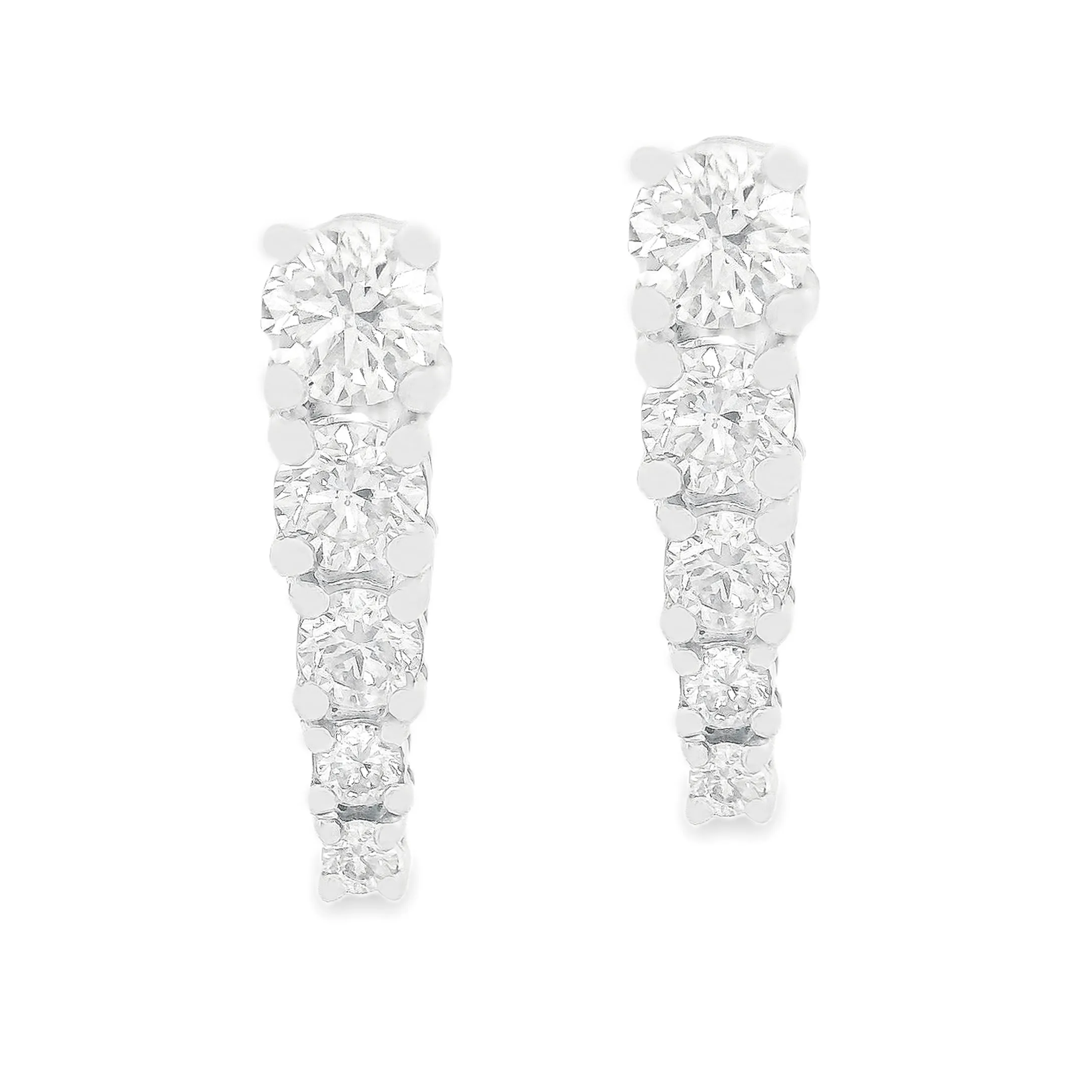 .72ct 18k White Gold Diamond Drop Earrings
