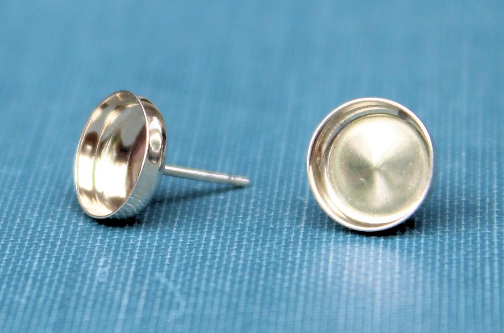 7mm Bezel Stud Earring Blanks