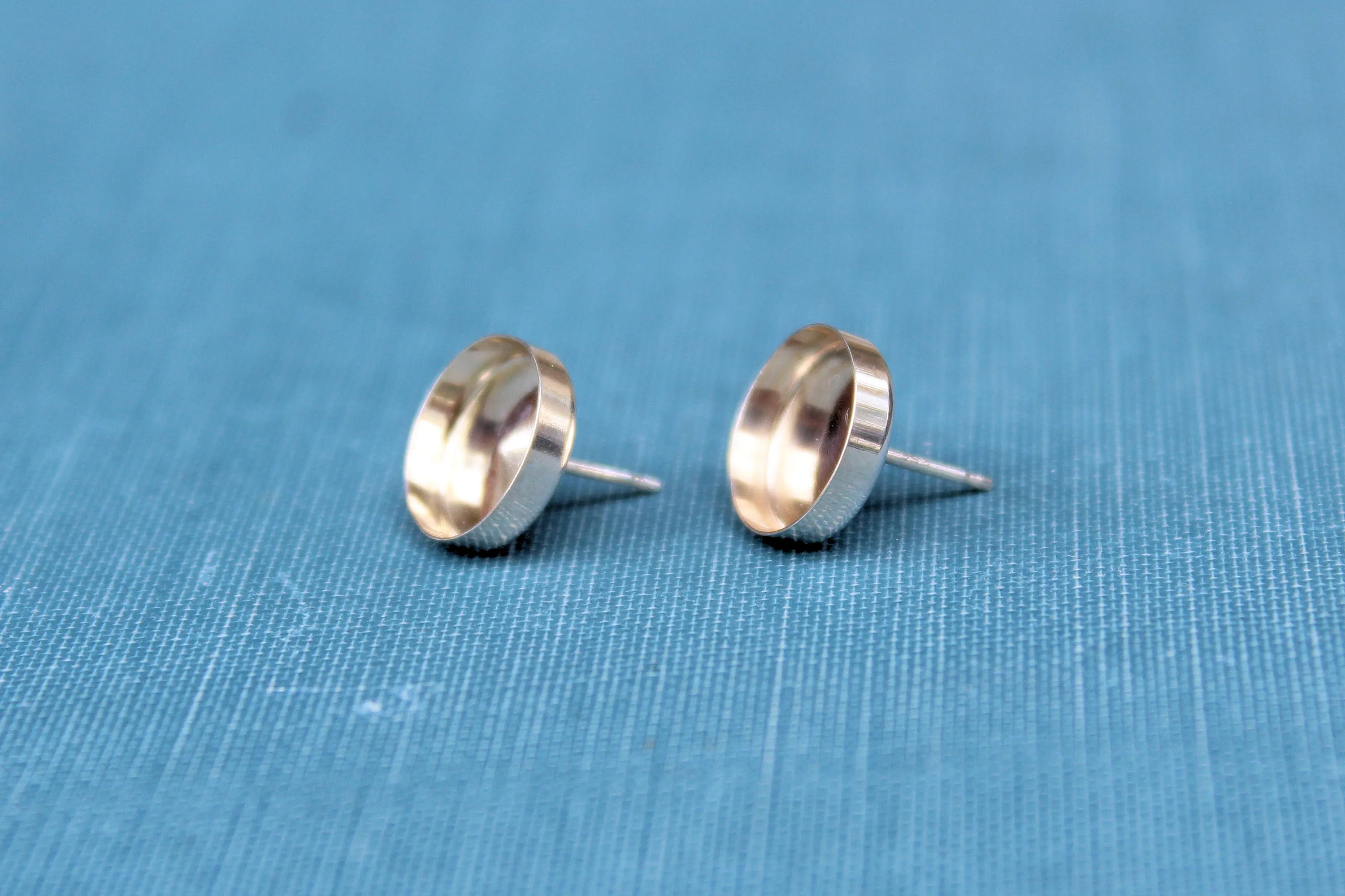 7mm Bezel Stud Earring Blanks