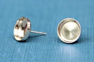 7mm Bezel Stud Earring Blanks