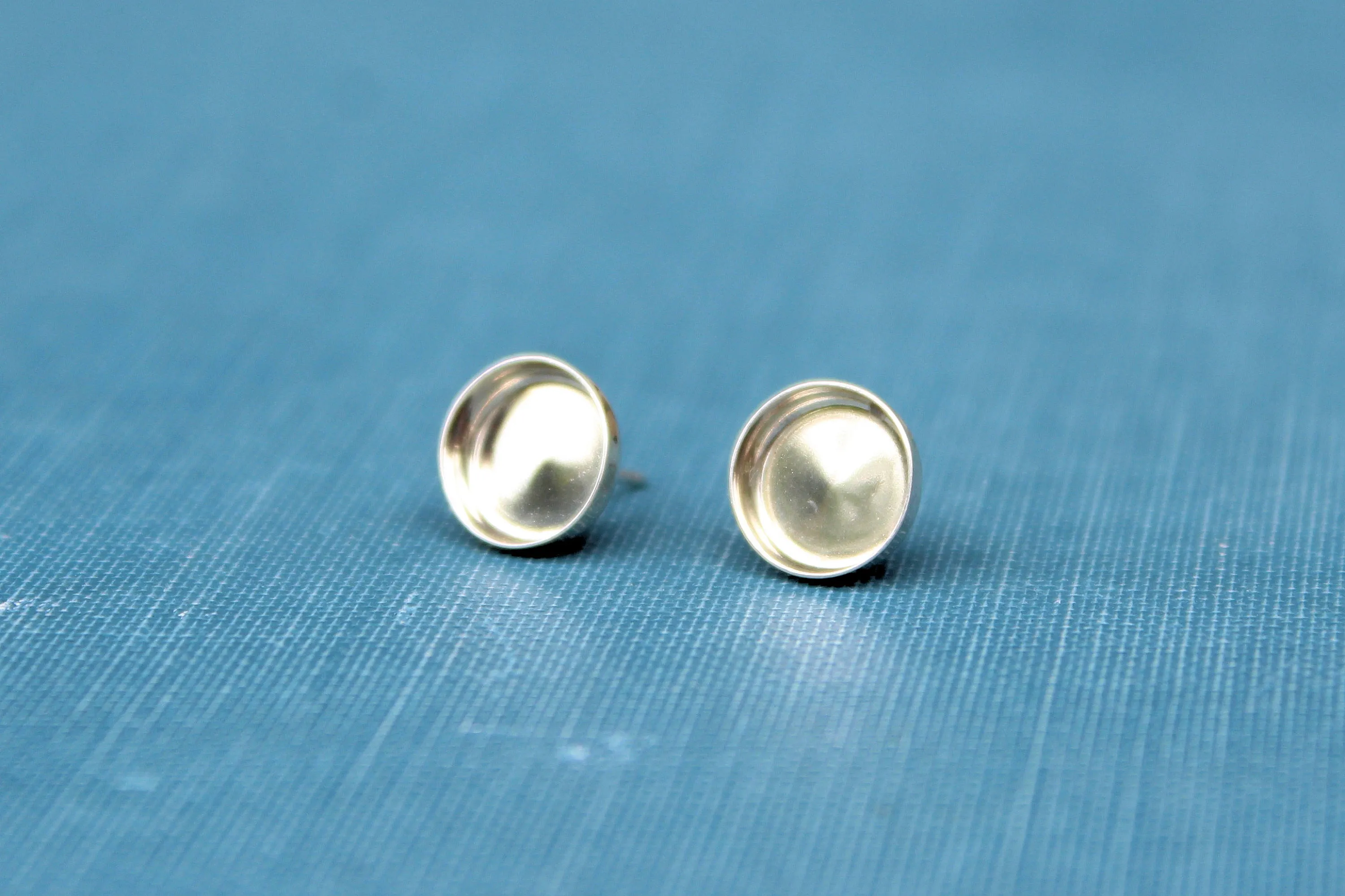 7mm Bezel Stud Earring Blanks