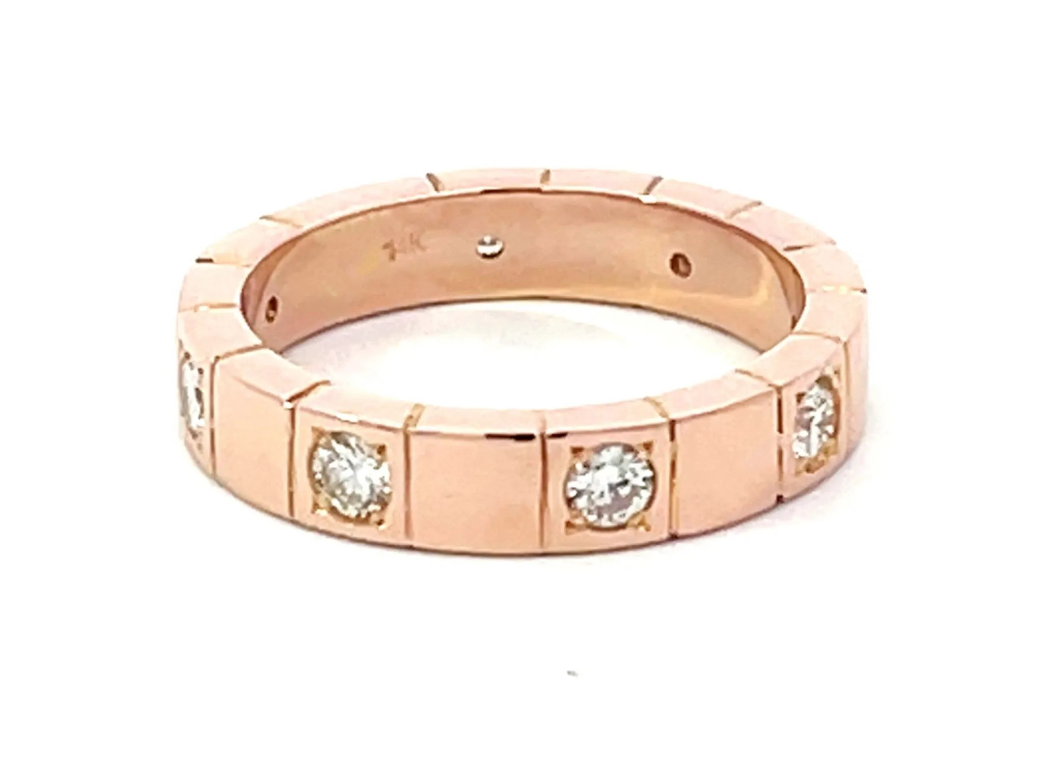 8 Diamond Band Ring 14K Rose Gold