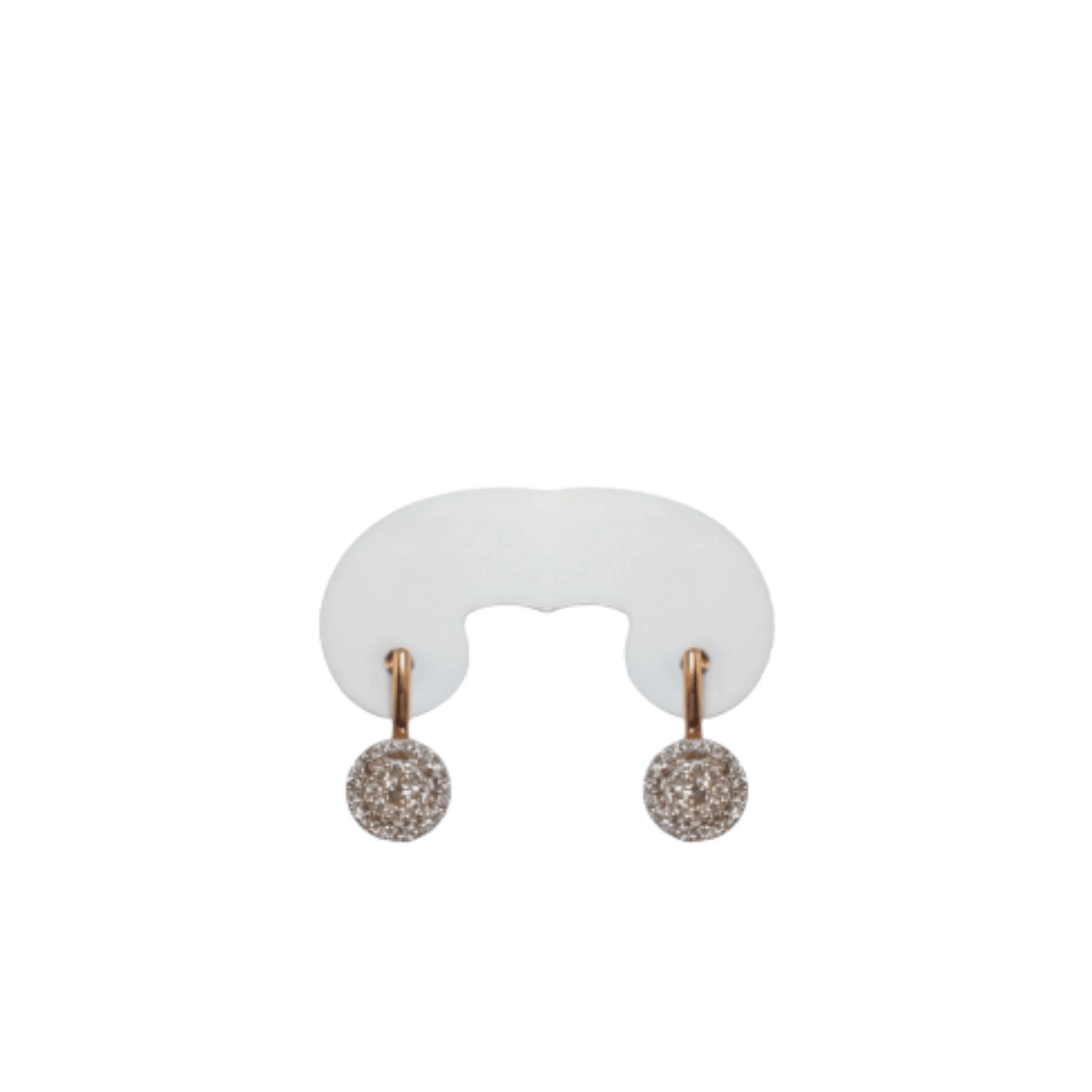 9kt Yellow Gold Diamond Cluster Drop Earrings