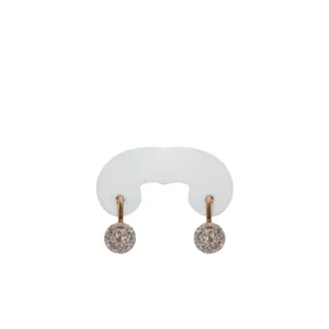 9kt Yellow Gold Diamond Cluster Drop Earrings