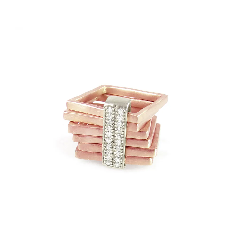 Abacus 6 Stack, Double Row Diamond Slider