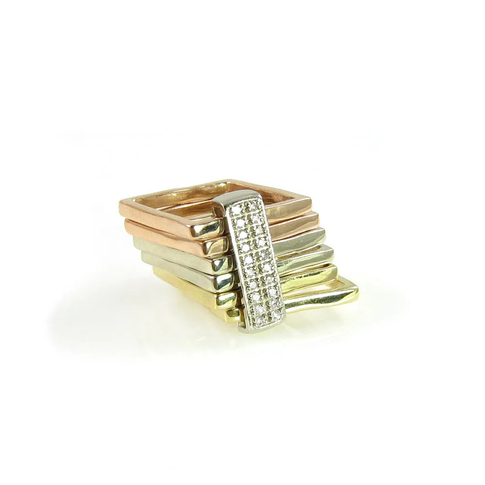 Abacus 6 Stack, Double Row Diamond Slider