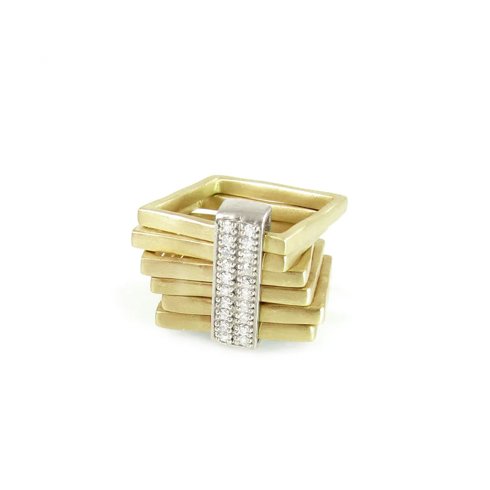 Abacus 6 Stack, Double Row Diamond Slider
