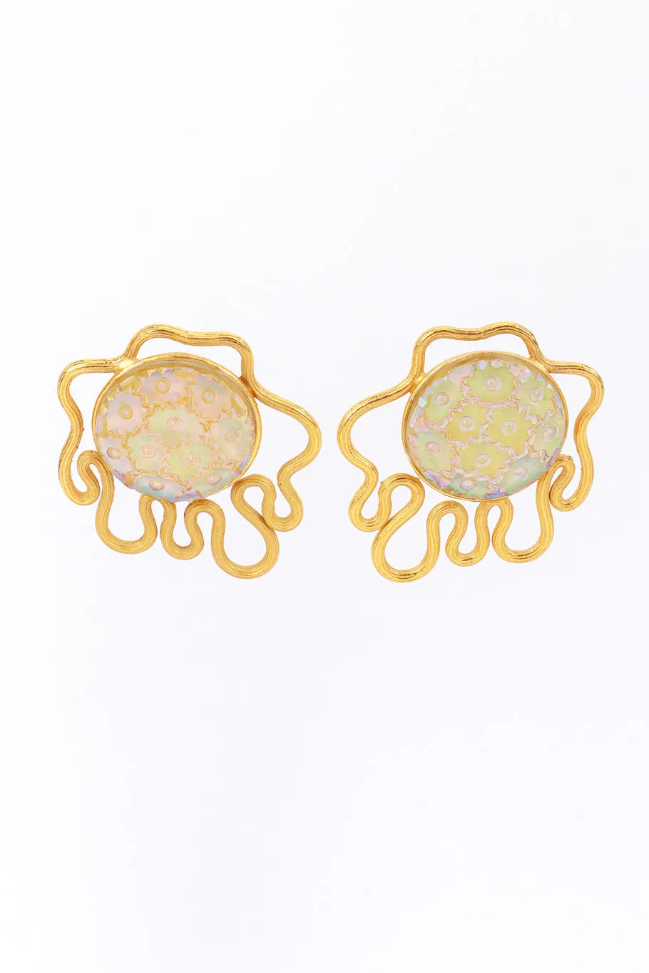 Abstract Flower Earrings