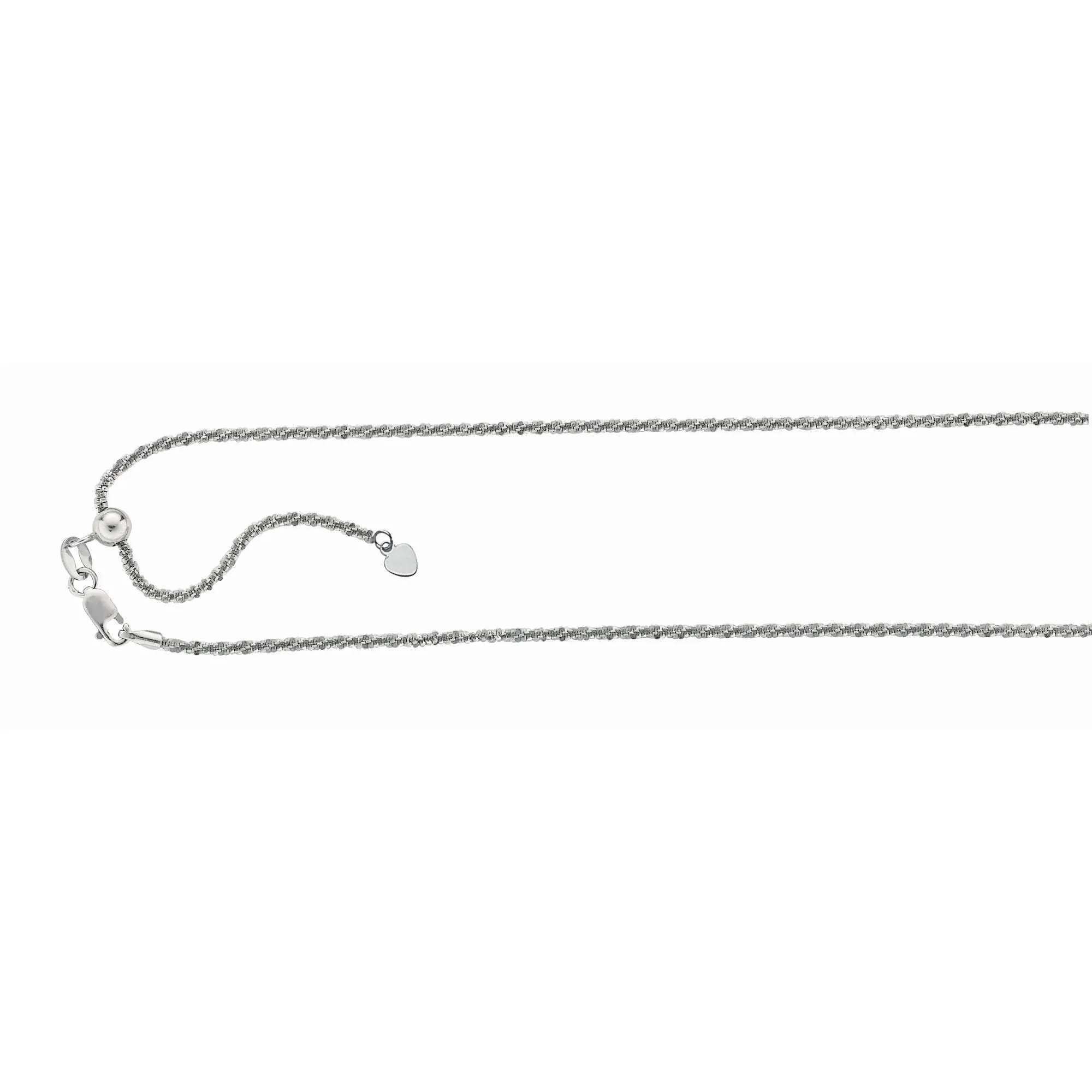 Adjustable 1.5mm Sparkle Chain Necklace