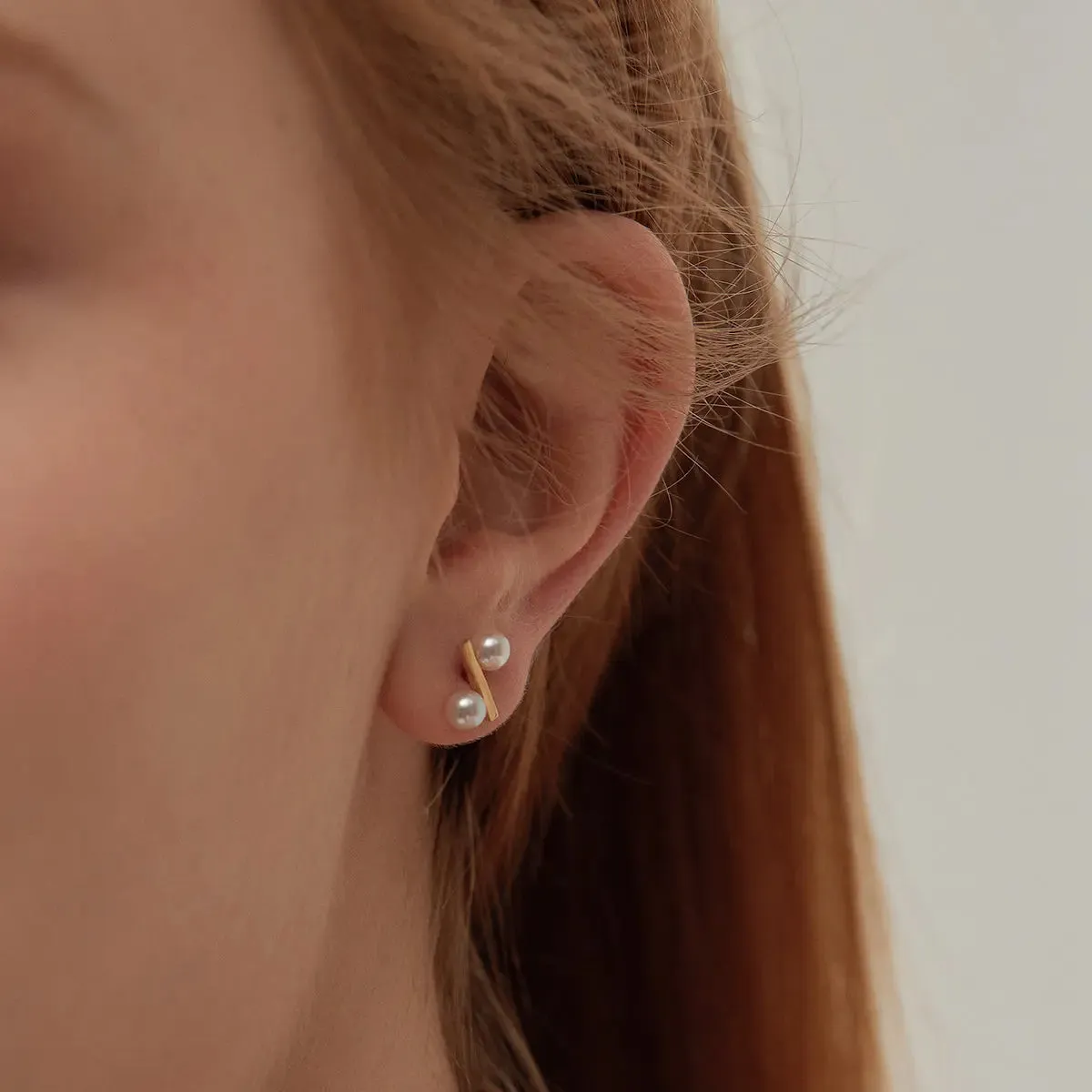 Akoya Saltwater Pearl Earrings 18K Gold Earrings