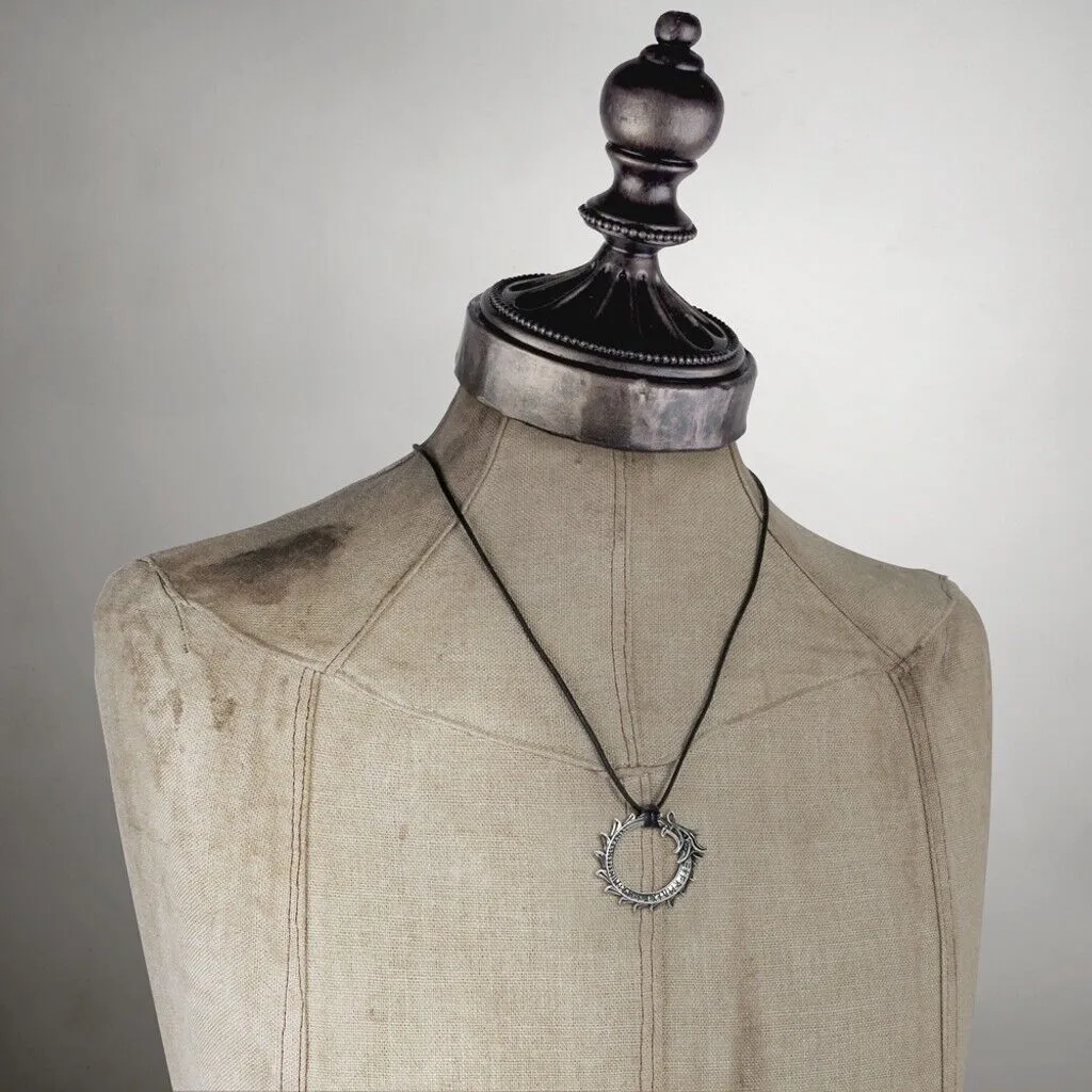 Alchemy Gothic P774  Jormungand Pendant  Necklace Antique Viking Sea Serpent