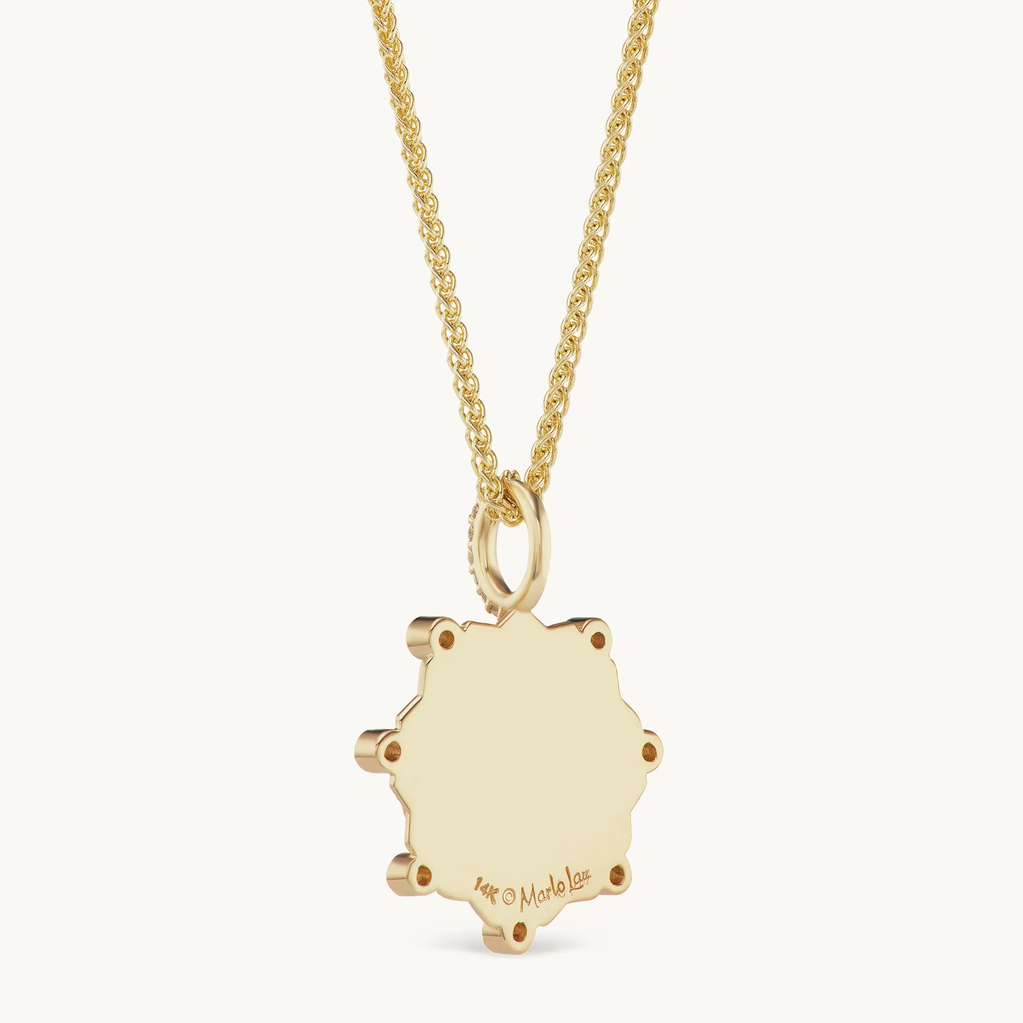 Alphabet Coin Diamond Necklace