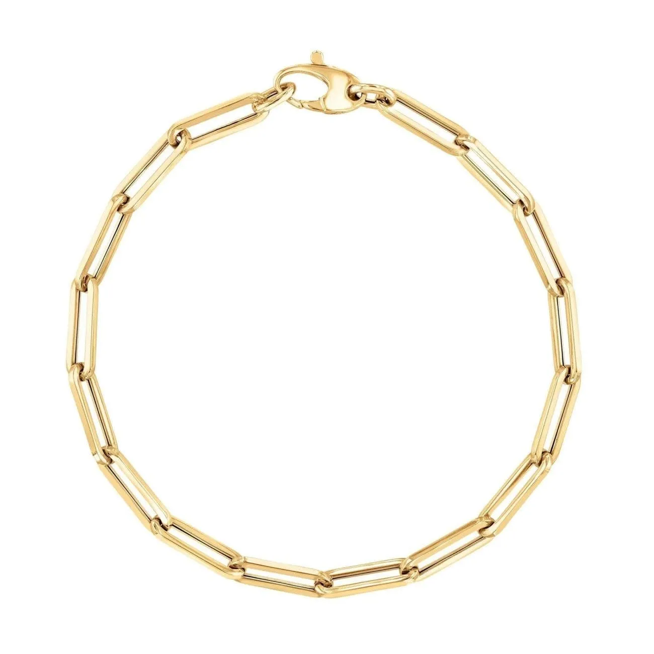 ALTERNATING SIZE PAPERCLIP LINK BRACELET