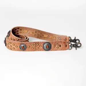 American Darling Hand Carved and Studded Purse Strap with Conchos